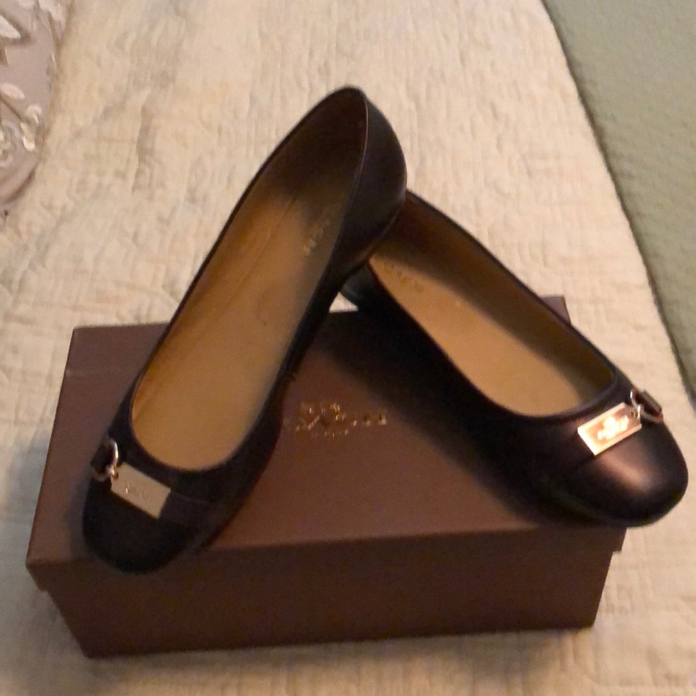 Coach brown flats